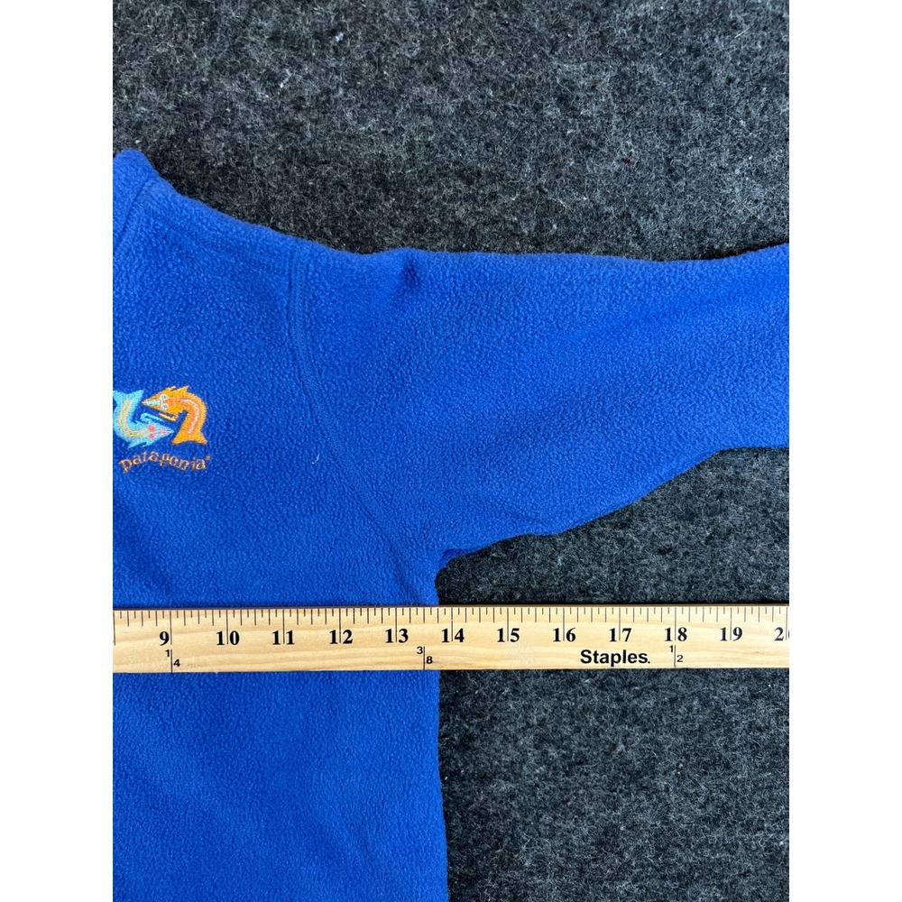 Patagonia Synchilla Fleece Snap-T Pullover Sweater Kids S Blue Hiking Camping - Picture 2 of 9